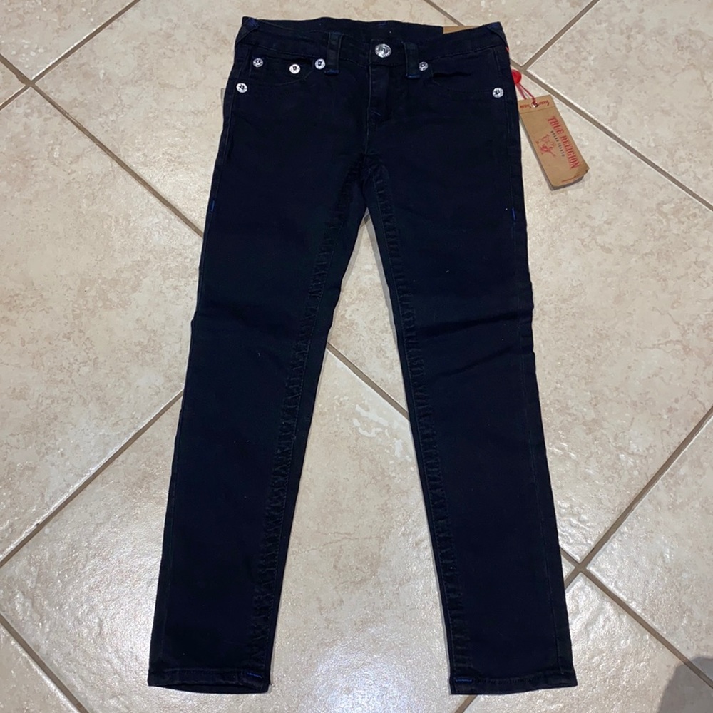 True Religion Black Skinny jeans Sz 7